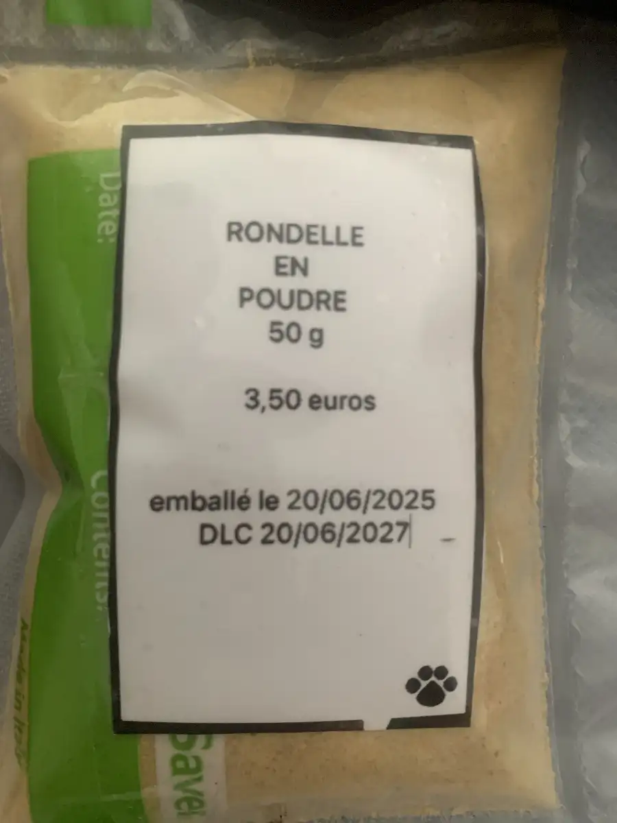 Rondelle en poudre